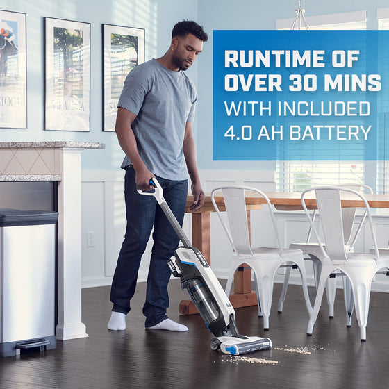 Runtime of over 30 mins with included 4.0ah battery