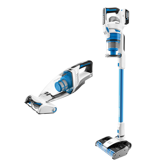 Dual Brush roll stick vac kit with motorized brush roll hand vac