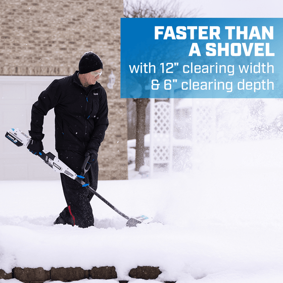 Faster Than a Shovel with 12" clearing width & 6" clearing depth